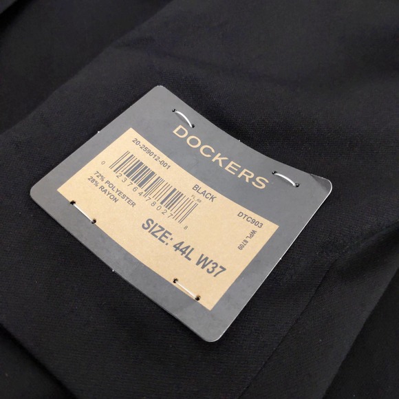 Dockers Men's Classic-Fit Black Suit Blazer Jacket - Picture 9 of 12